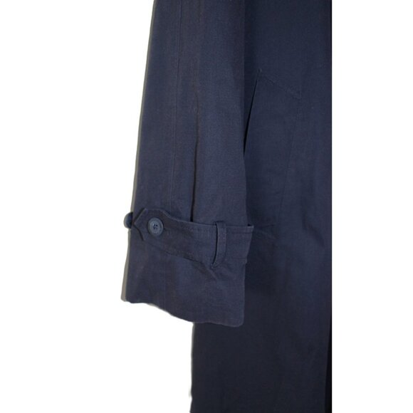 Vintage Oversized Navy Trench Coat - Unisex Design, Men's size 52 (2X-3X) - Picture 3 of 8